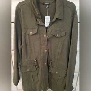 Torrid Women's Green Utility Jacket Size 2 NWT
